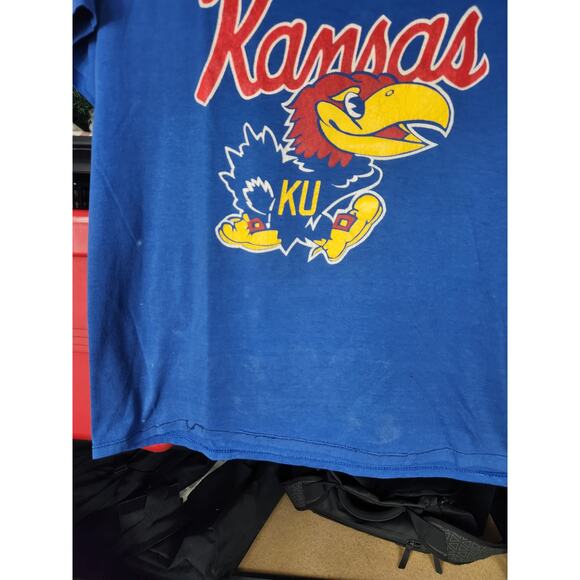 Vintage 80s Kansas Jayhawks T men's XL - Picture 4 of 6